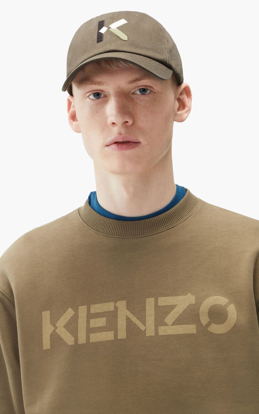 Kenzo Logo Dukserice Muške - Svijetlo Sive - Hrvatska SFDYOM450